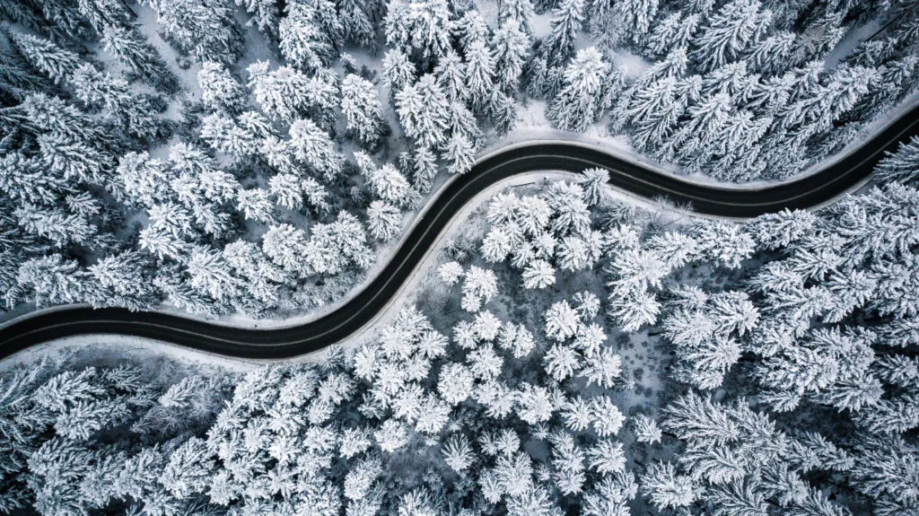 winter roads background