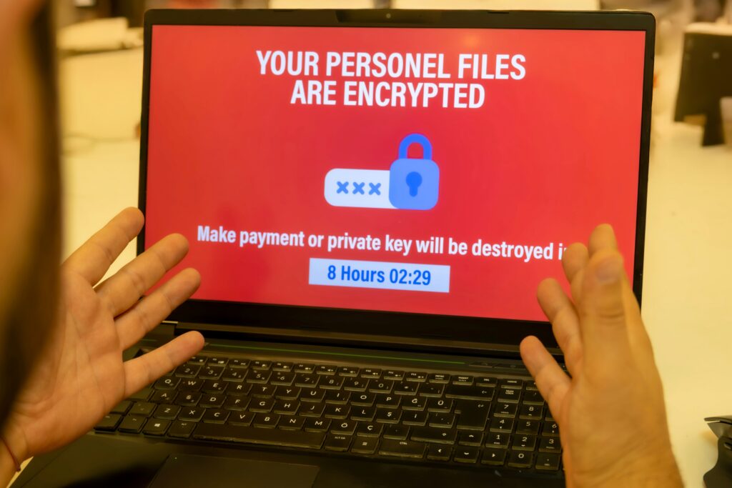 Image of a ransomware demand